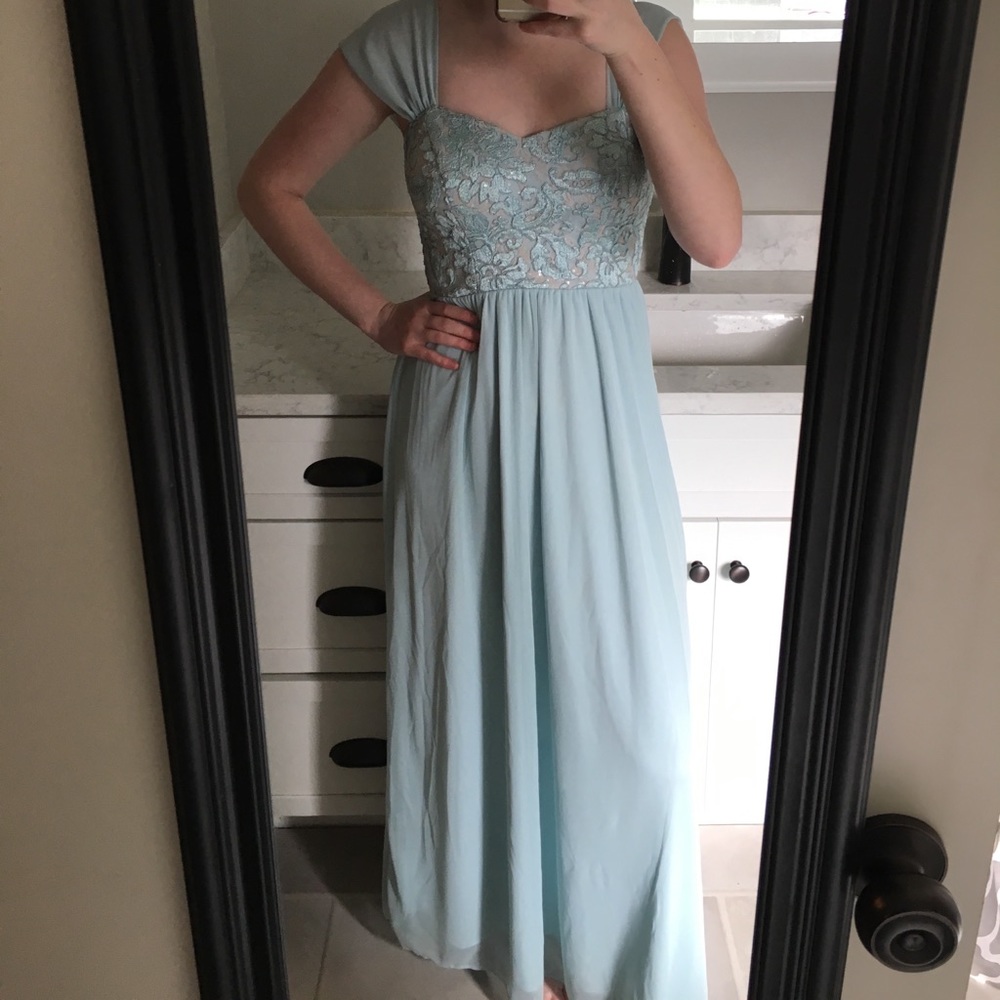 Light blue prom dress